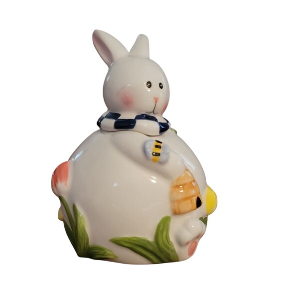 Mercuries 5 Pc Easter Bunny Tea Set Springtime Bunny Ceramic Tea Pot Sugar Cream - Picture 10 of 16